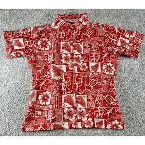 La Leela Button Down Hawaiian Shirt Size Small *MINT* Measurements